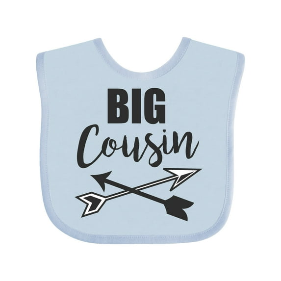 Inktastic Big Cousin with Arrows Boys or Girls Baby Bib