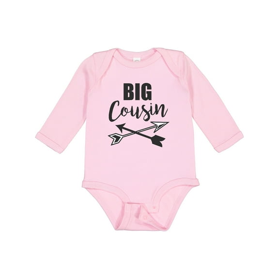 Inktastic Big Cousin with Arrows Boys or Girls Long Sleeve Baby Bodysuit