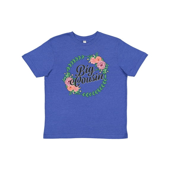 Inktastic Big Cousin with Flower Circle Youth T-Shirt
