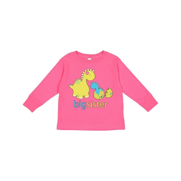 Inktastic Big Dinosaur Sister Girls Long Sleeve Toddler T-Shirt