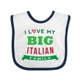 thumbnail image 1 of Inktastic Big Italian Family Boys or Girls Baby Bib, 1 of 4