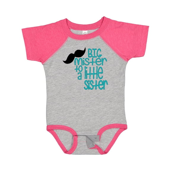 Inktastic Big Mister to a Little Sister Boys Baby Bodysuit