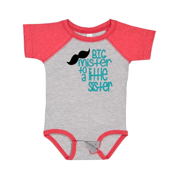 Inktastic Big Mister to a Little Sister Boys Baby Bodysuit
