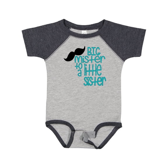 Inktastic Big Mister to a Little Sister Boys Baby Bodysuit