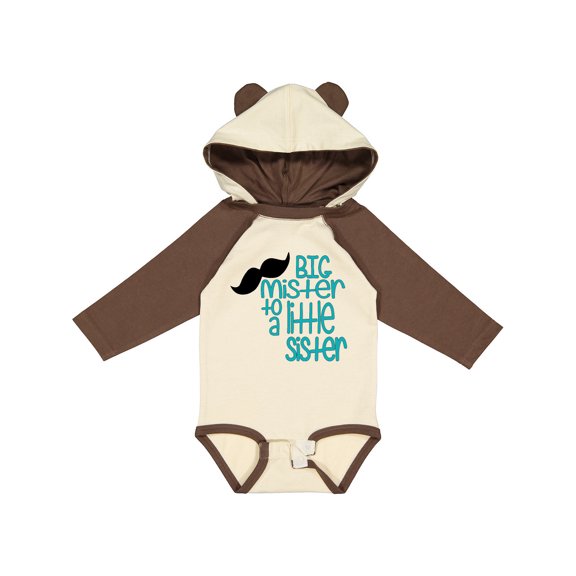 Inktastic Big Mister to a Little Sister Boys Long Sleeve Baby Bodysuit