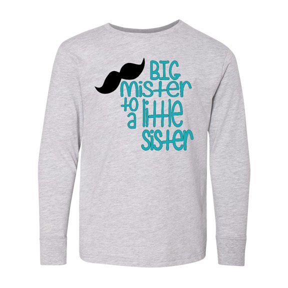Inktastic Big Mister to a Little Sister Long Sleeve Youth T-Shirt