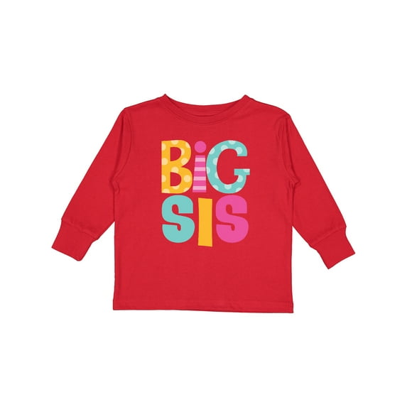 Inktastic Big Sis Announcement New Sister Girls Long Sleeve Toddler T-Shirt
