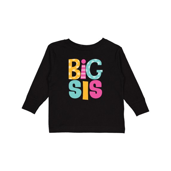 Inktastic Big Sis Announcement New Sister Girls Long Sleeve Toddler T-Shirt
