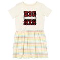 thumbnail image 1 of Inktastic Big Sis Buffalo Plaid Sister Girls Toddler Dress, 1 of 5