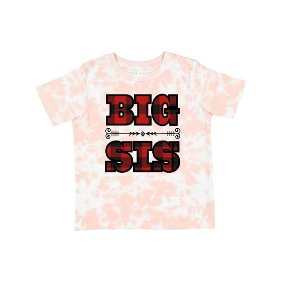 Inktastic Big Sis Buffalo Plaid Sister Girls Toddler T-Shirt