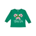 thumbnail image 1 of Inktastic Big Sis Christmas Candy Cane Sister Girls Long Sleeve Toddler T-Shirt, 1 of 5