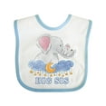 thumbnail image 1 of Inktastic Big Sis Cute Elephants with Moon and Stars Girls Baby Bib, 1 of 4