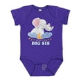 thumbnail image 1 of Inktastic Big Sis Cute Elephants with Moon and Stars Girls Baby Bodysuit, 1 of 5