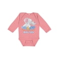 thumbnail image 1 of Inktastic Big Sis Cute Elephants with Moon and Stars Girls Long Sleeve Baby Bodysuit, 1 of 5