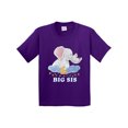 thumbnail image 1 of Inktastic Big Sis Cute Elephants with Moon and Stars Youth T-Shirt, 1 of 5