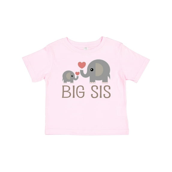 Inktastic Big Sis Elephant Girls Baby T-Shirt