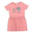 thumbnail image 1 of Inktastic Big Sis Elephant Girls Toddler Dress, 1 of 5