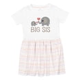 thumbnail image 1 of Inktastic Big Sis Elephant Girls Toddler Dress, 1 of 5