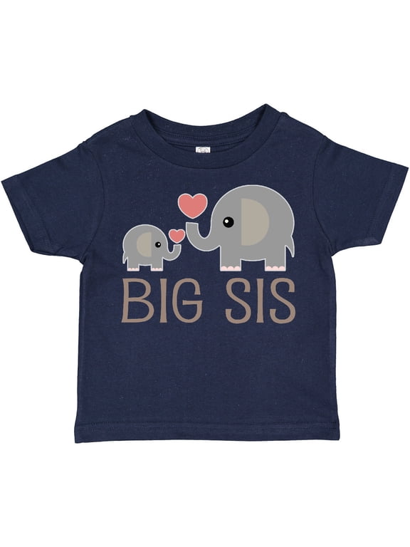 Big Sis Elephant Girls Toddler T-Shirt