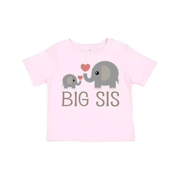 Inktastic Big Sis Elephant Girls Toddler T-Shirt