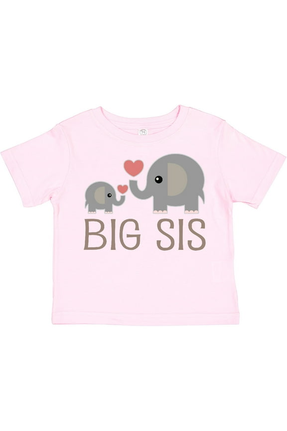 Big Sis Elephant Girls Toddler T-Shirt