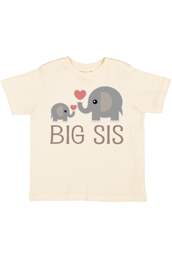 Big Sis Elephant Girls Toddler T-Shirt