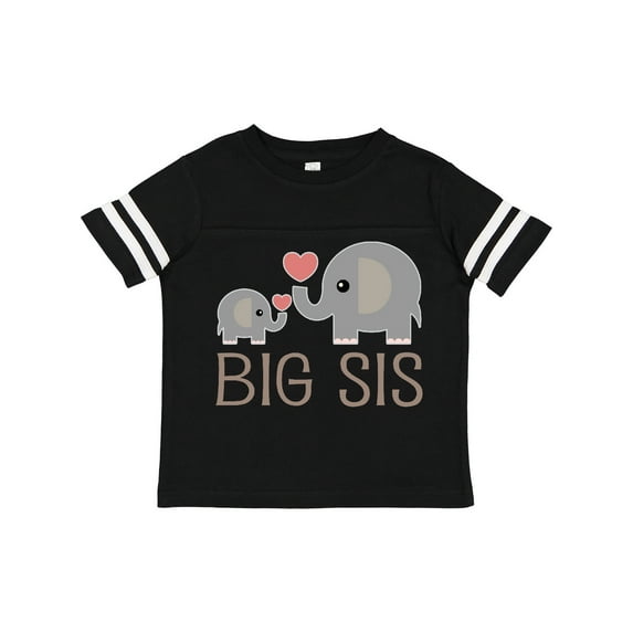Inktastic Big Sis Elephant Girls Toddler T-Shirt