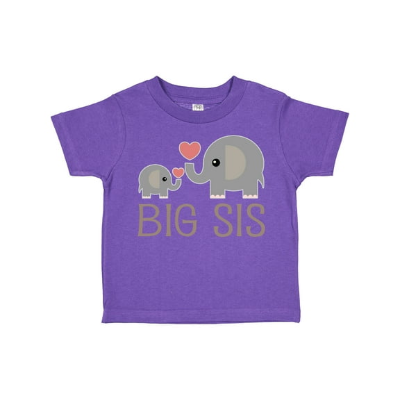 Inktastic Big Sis Elephant Girls Toddler T-Shirt