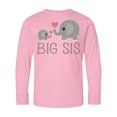 thumbnail image 1 of Inktastic Big Sis Elephant Long Sleeve Youth T-Shirt, 1 of 5