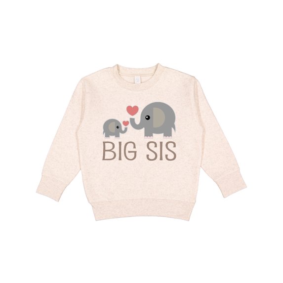 Inktastic Big Sis Elephant Toddler Sweatshirt