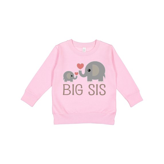 Inktastic Big Sis Elephant Toddler Sweatshirt