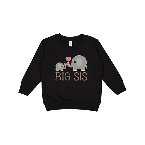 Inktastic Big Sis Elephant Toddler Sweatshirt
