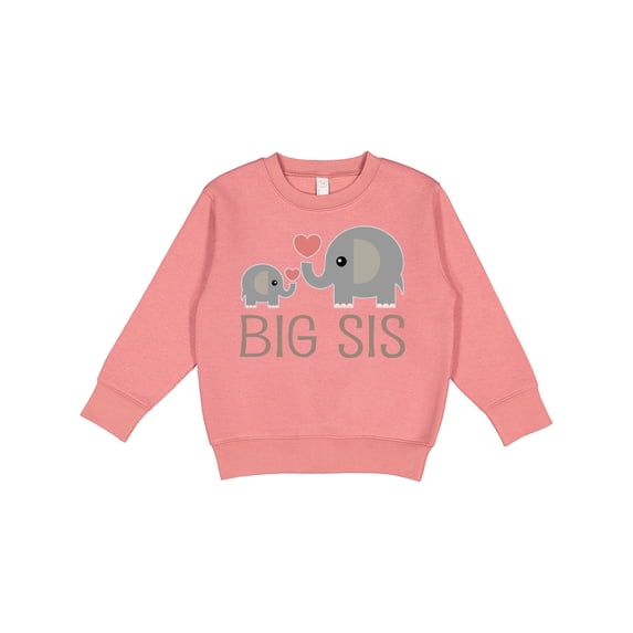 Inktastic Big Sis Elephant Toddler Sweatshirt