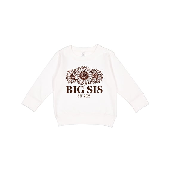 Inktastic Big Sis Est. 2025 Toddler Sweatshirt