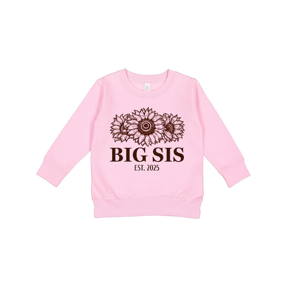 Inktastic Big Sis Est. 2025 Toddler Sweatshirt
