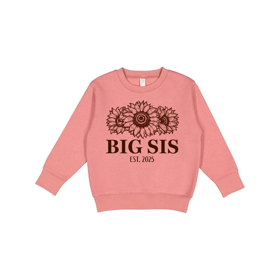 Inktastic Big Sis Est. 2025 Toddler Sweatshirt