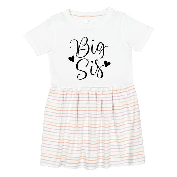 Inktastic Big Sis Girls Cute Sister Announcement Girls Toddler Dress