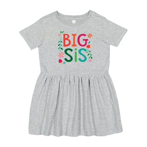 Inktastic Big Sis Girls Cute Sister Announcement Girls Toddler Dress