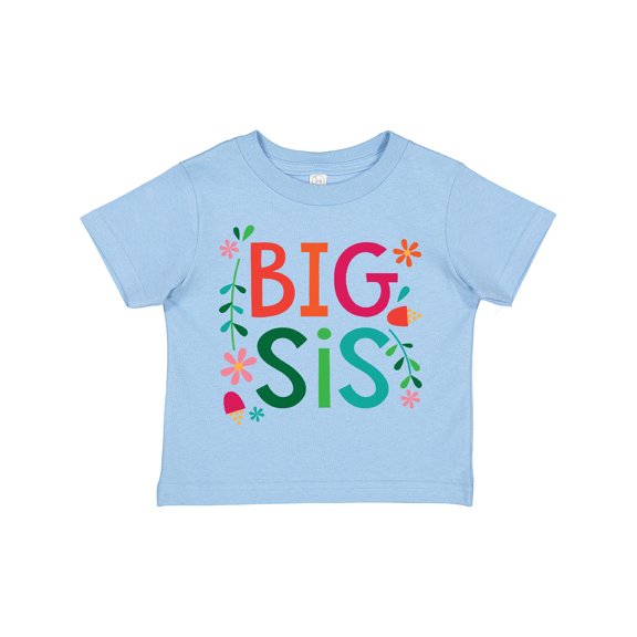 Inktastic Big Sis Girls Cute Sister Announcement Girls Toddler T-Shirt