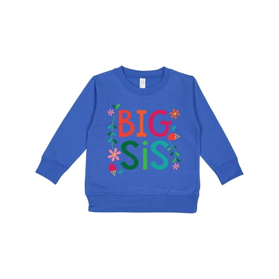 Inktastic Big Sis Girls Cute Sister Announcement Toddler Sweatshirt