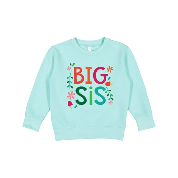 Inktastic Big Sis Girls Cute Sister Announcement Toddler Sweatshirt