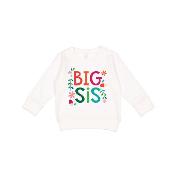 Inktastic Big Sis Girls Cute Sister Announcement Toddler Sweatshirt