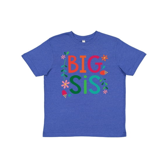 Inktastic Big Sis Girls Cute Sister Announcement Youth T-Shirt