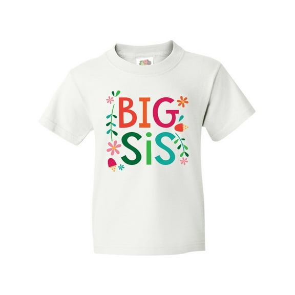Inktastic Big Sis Girls Cute Sister Announcement Youth T-Shirt