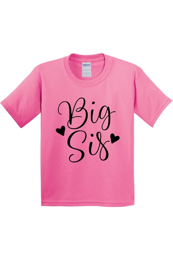 Big Sis Girls Cute Sister Announcement Youth T-Shirt