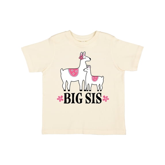 Inktastic Big Sis Girls Llama Sister Girls Toddler T-Shirt