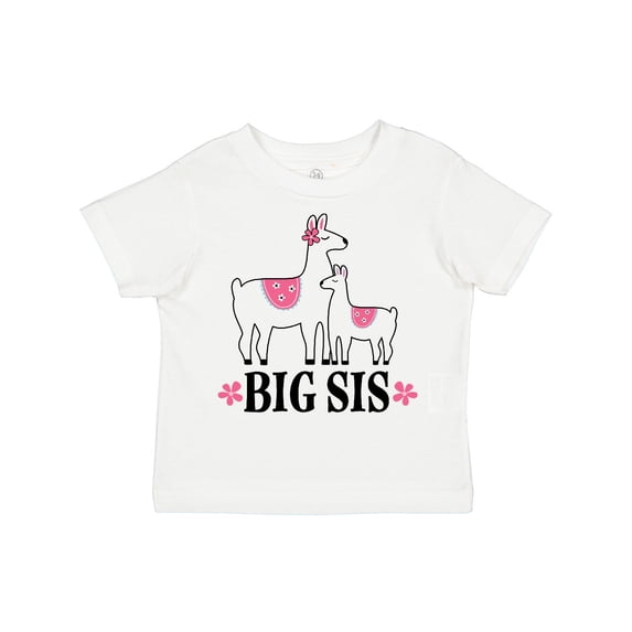 Inktastic Big Sis Girls Llama Sister Girls Toddler T-Shirt
