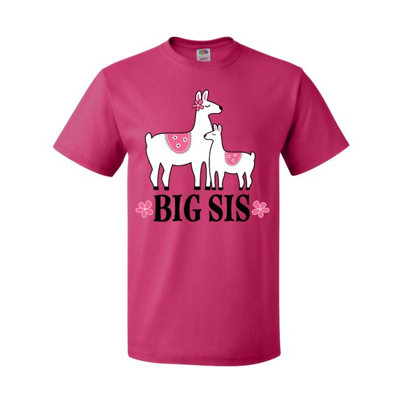 Inktastic Big Sis Girls Llama Sister T-Shirt