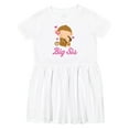 thumbnail image 1 of Inktastic Big Sis Monkeys Girls Toddler Dress, 1 of 5