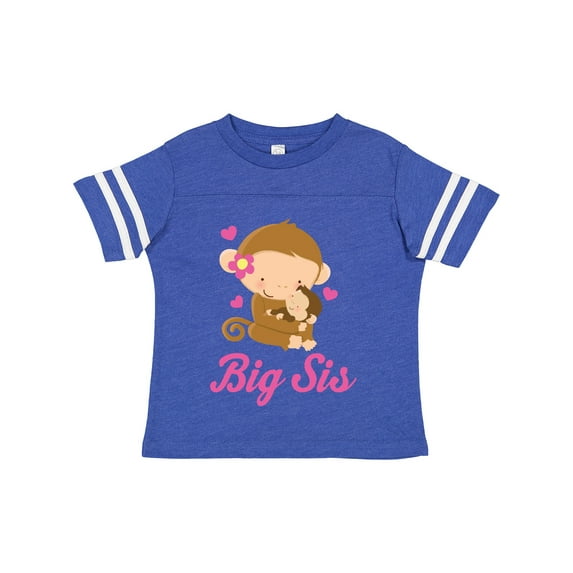 Inktastic Big Sis Monkeys Girls Toddler T-Shirt